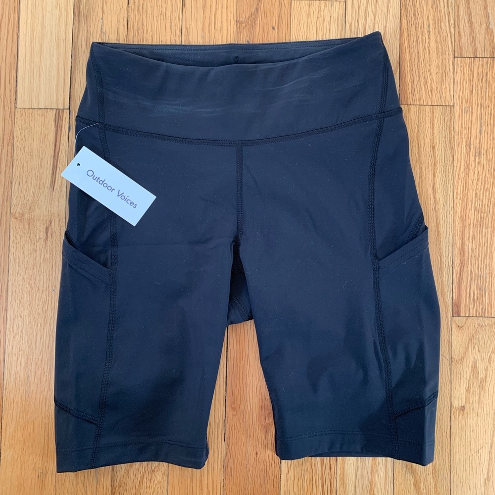 Outdoor Voices Black Basic Biker Bike short Spandex Short High Rise - S NWT
